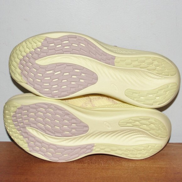 Asics Nimbus Mirai Running Shoes Mens 11 11.5 Huddle Yellow Mineral Beige